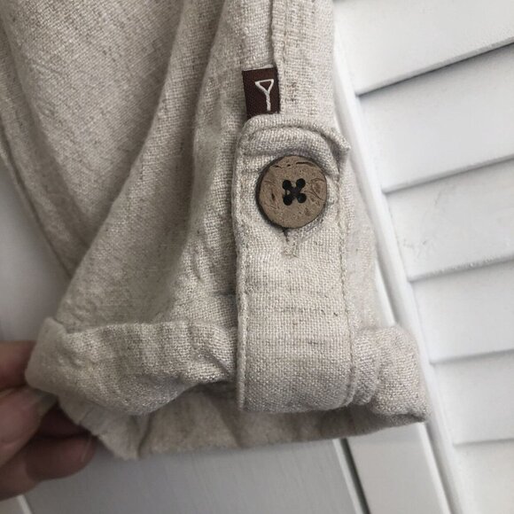 Fore! Axel & Hudson Size 4 Cream Linen Shorts - Picture 3 of 6
